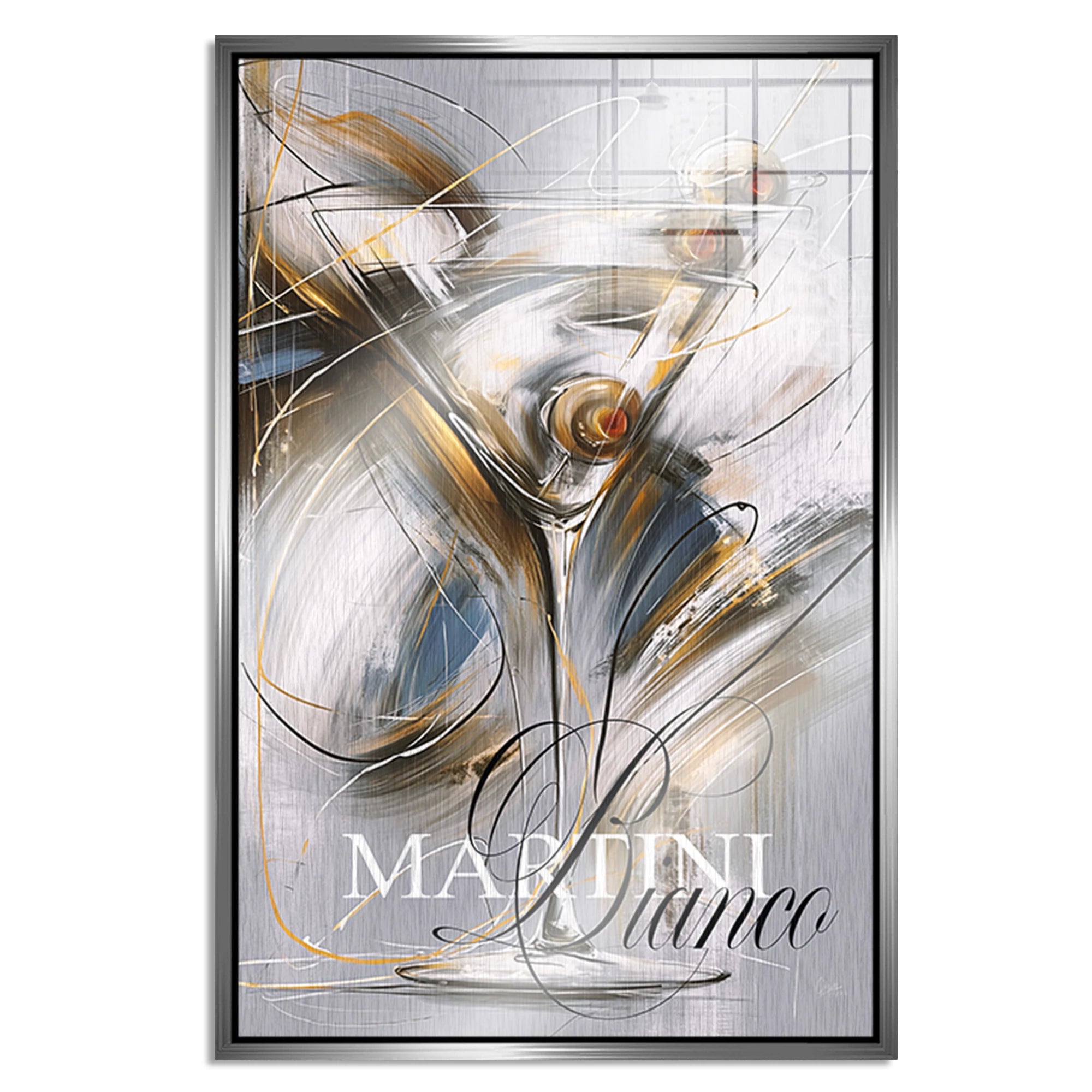 Martini Bianco Aluminiumbild gebürstet