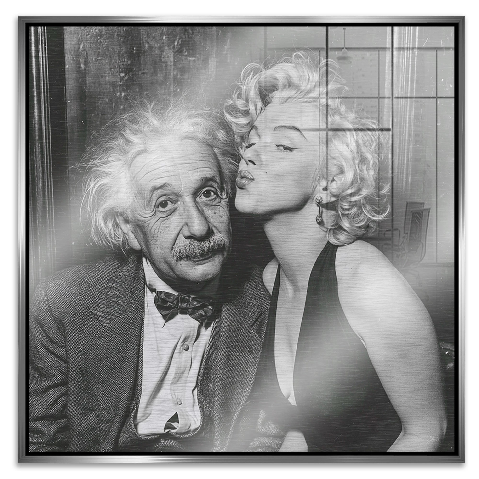 Einstein Monroe Secret Aluminiumbild gebürstet
