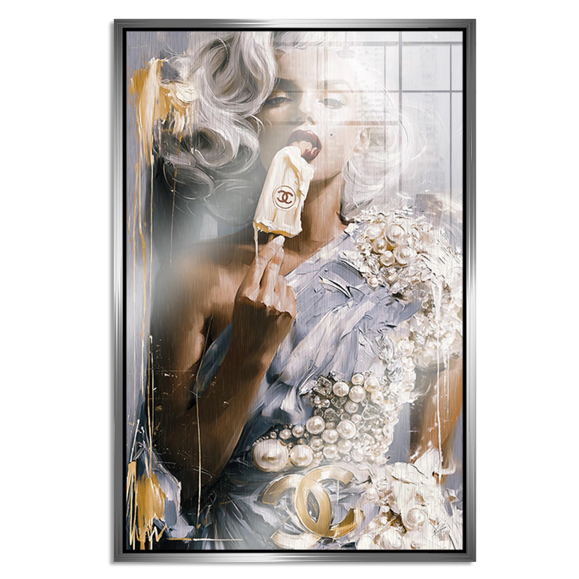 Marilyn Monroe Deluxe Aluminiumbild gebürstet