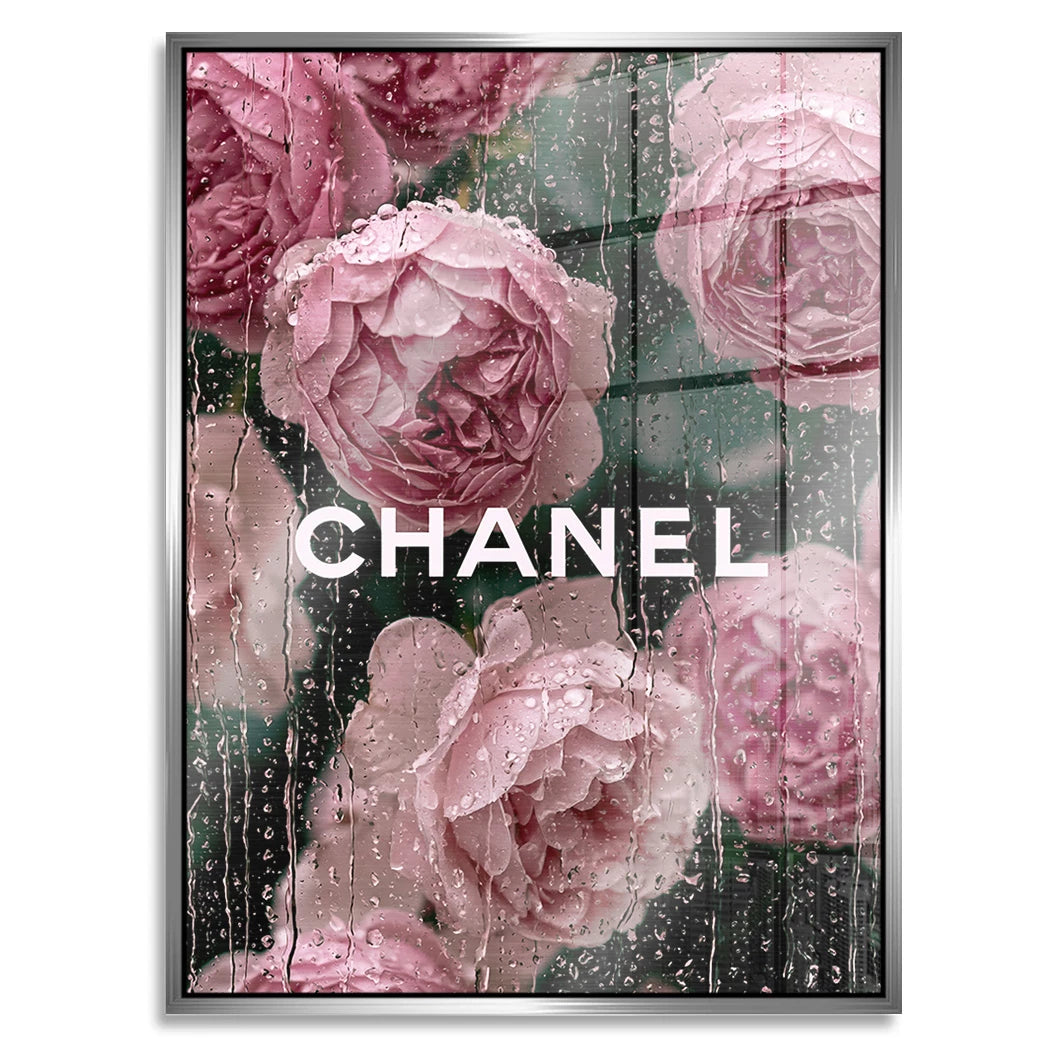 Chanel Rosenregen Aluminiumbild gebürstet