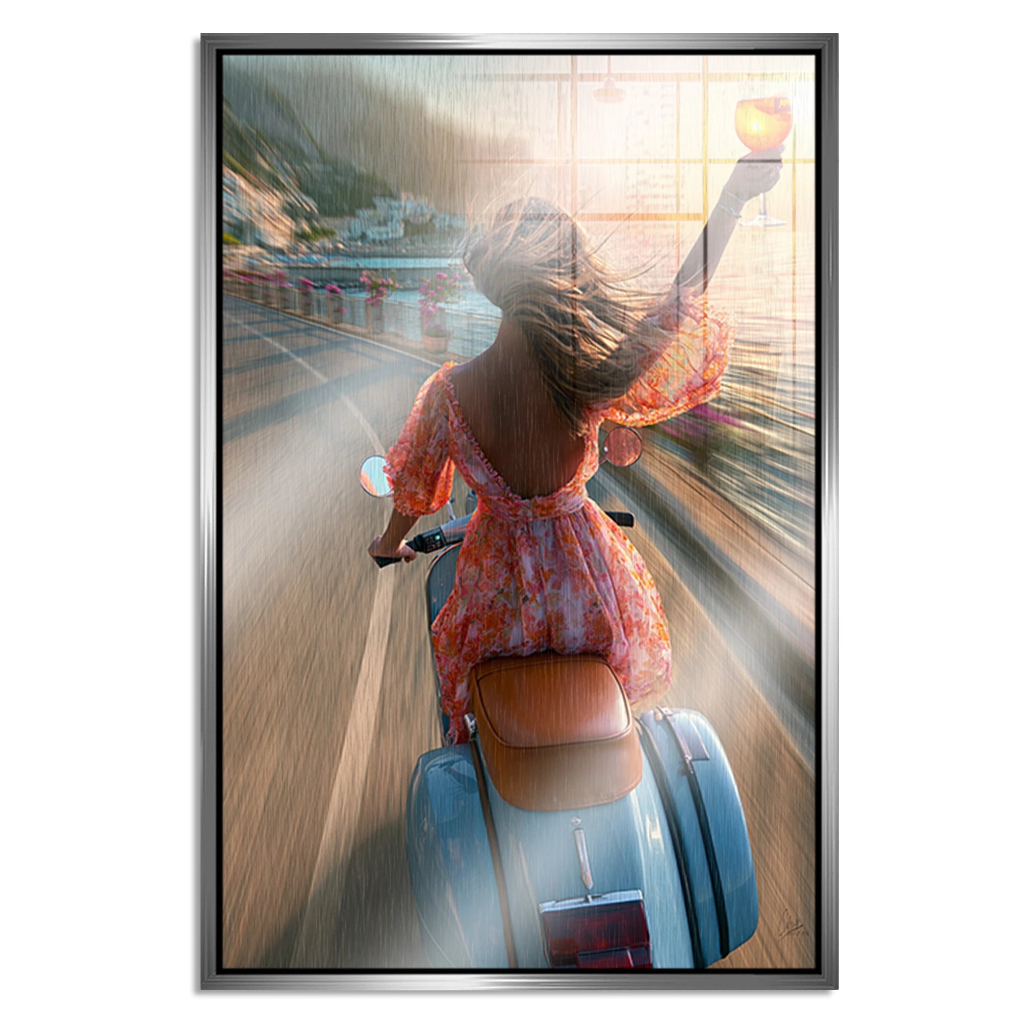 Vespa Summerglam Aluminiumbild gebürstet