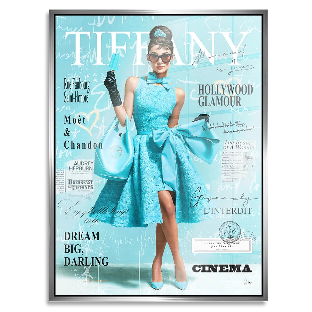 Audrey Tiffany Chic Aluminiumbild gebürstet