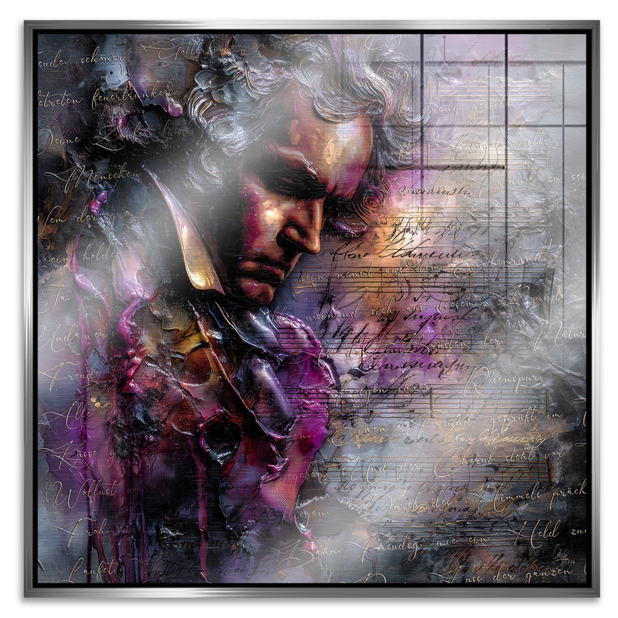 Beethoven Sinfonie Aluminiumbild gebürstet