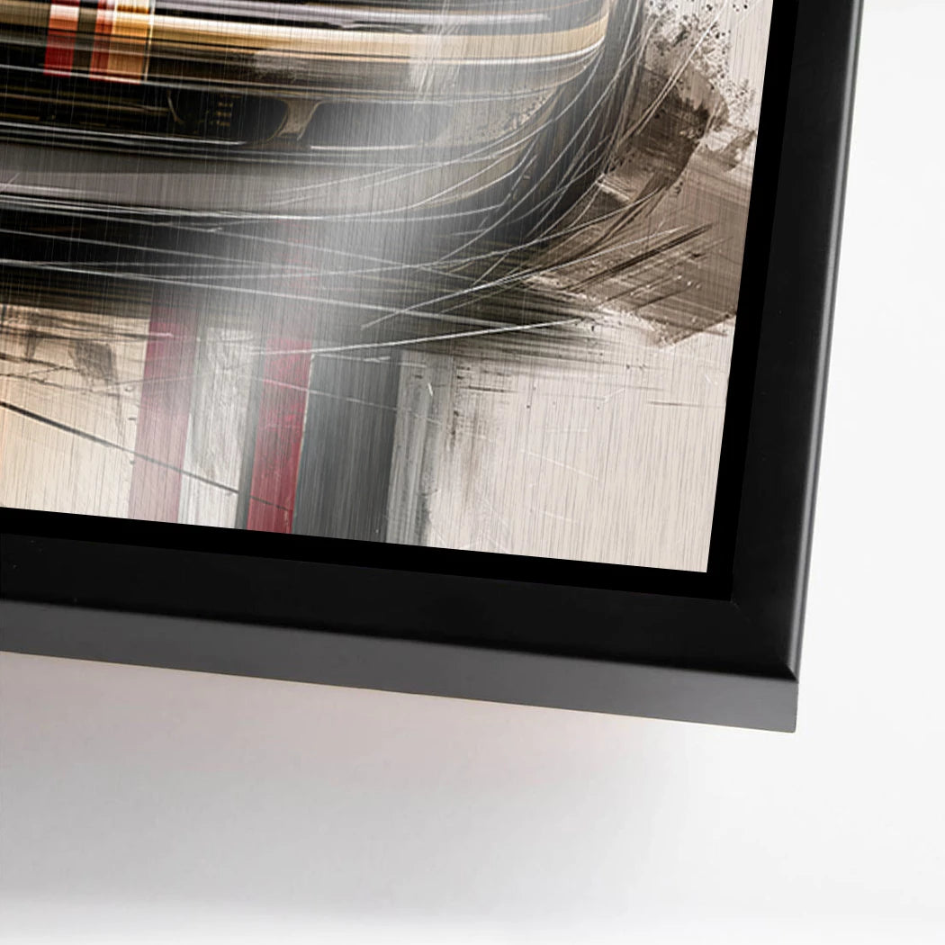 Porsche 911 Noble Aluminiumbild gebürstet
