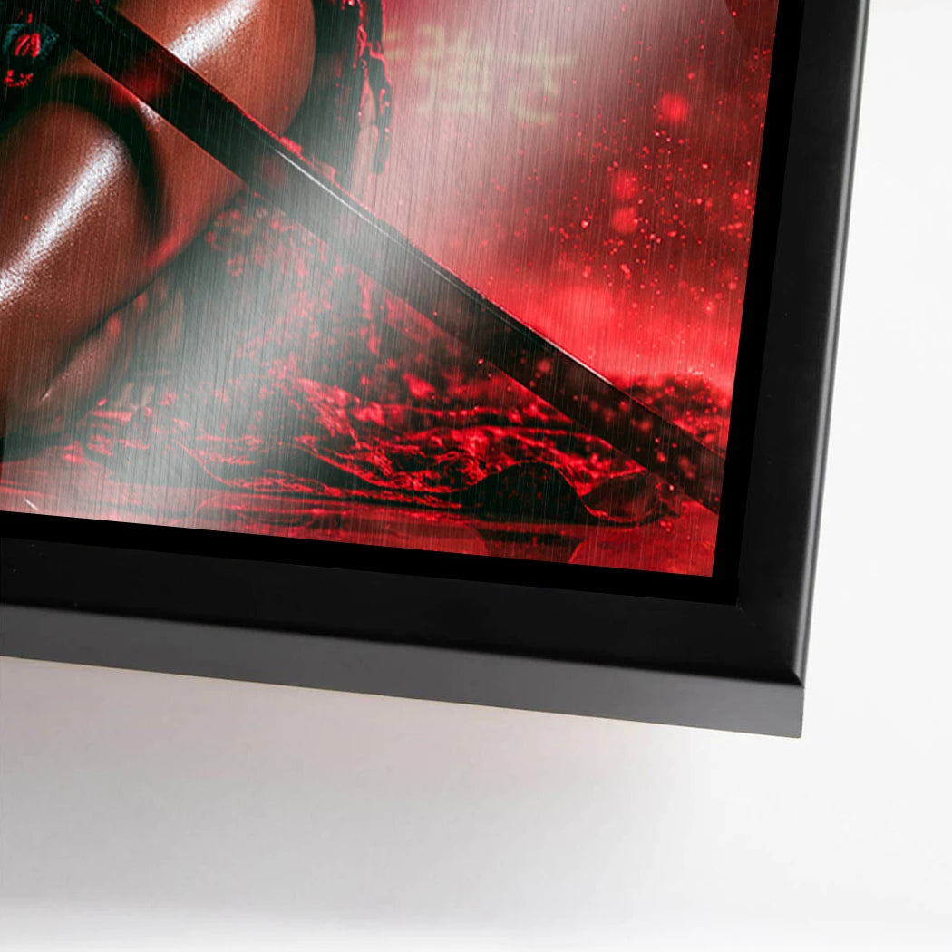 Samurai Rouge Aluminiumbild gebürstet