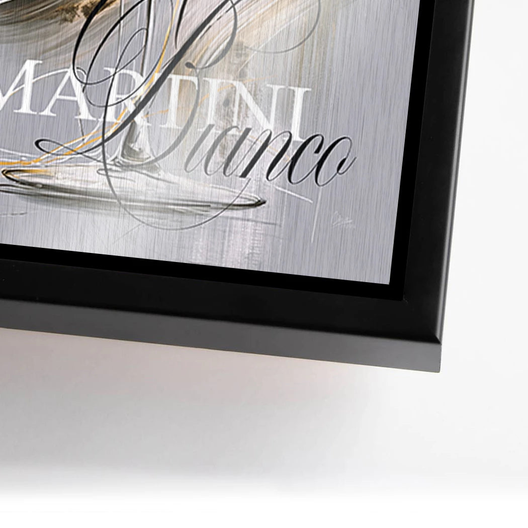 Martini Bianco Aluminiumbild gebürstet