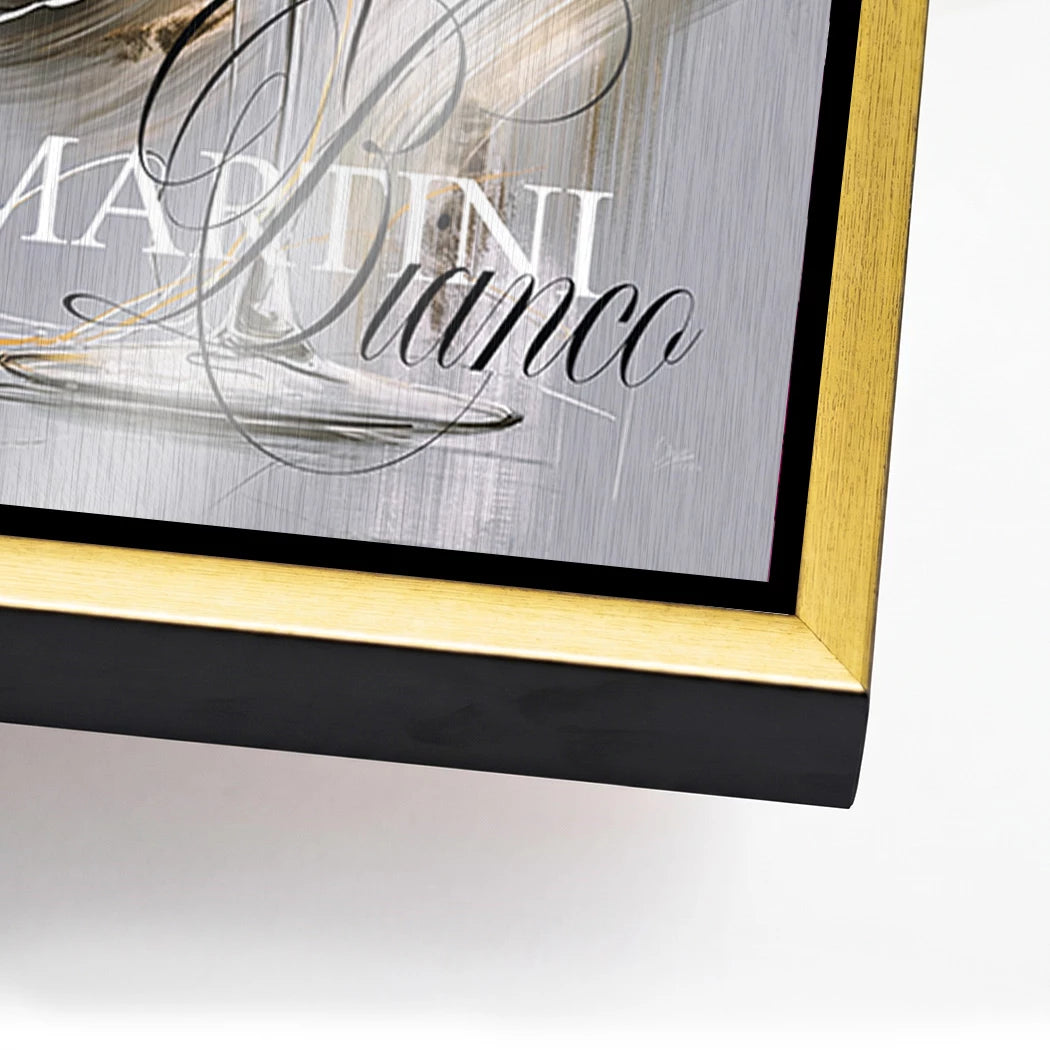 Martini Bianco Aluminiumbild gebürstet