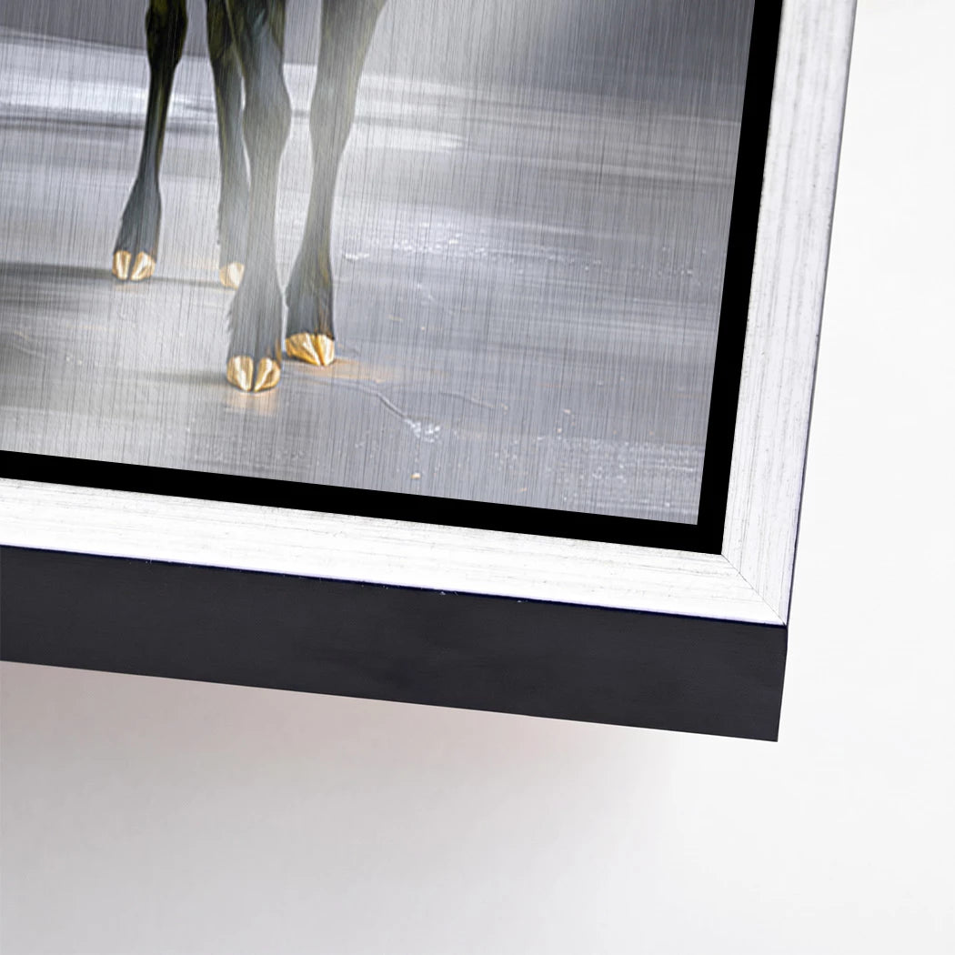 Hirsch Royal Aluminiumbild gebürstet