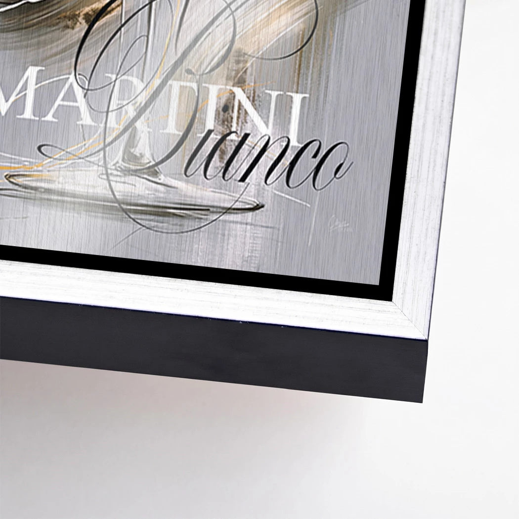 Martini Bianco Aluminiumbild gebürstet