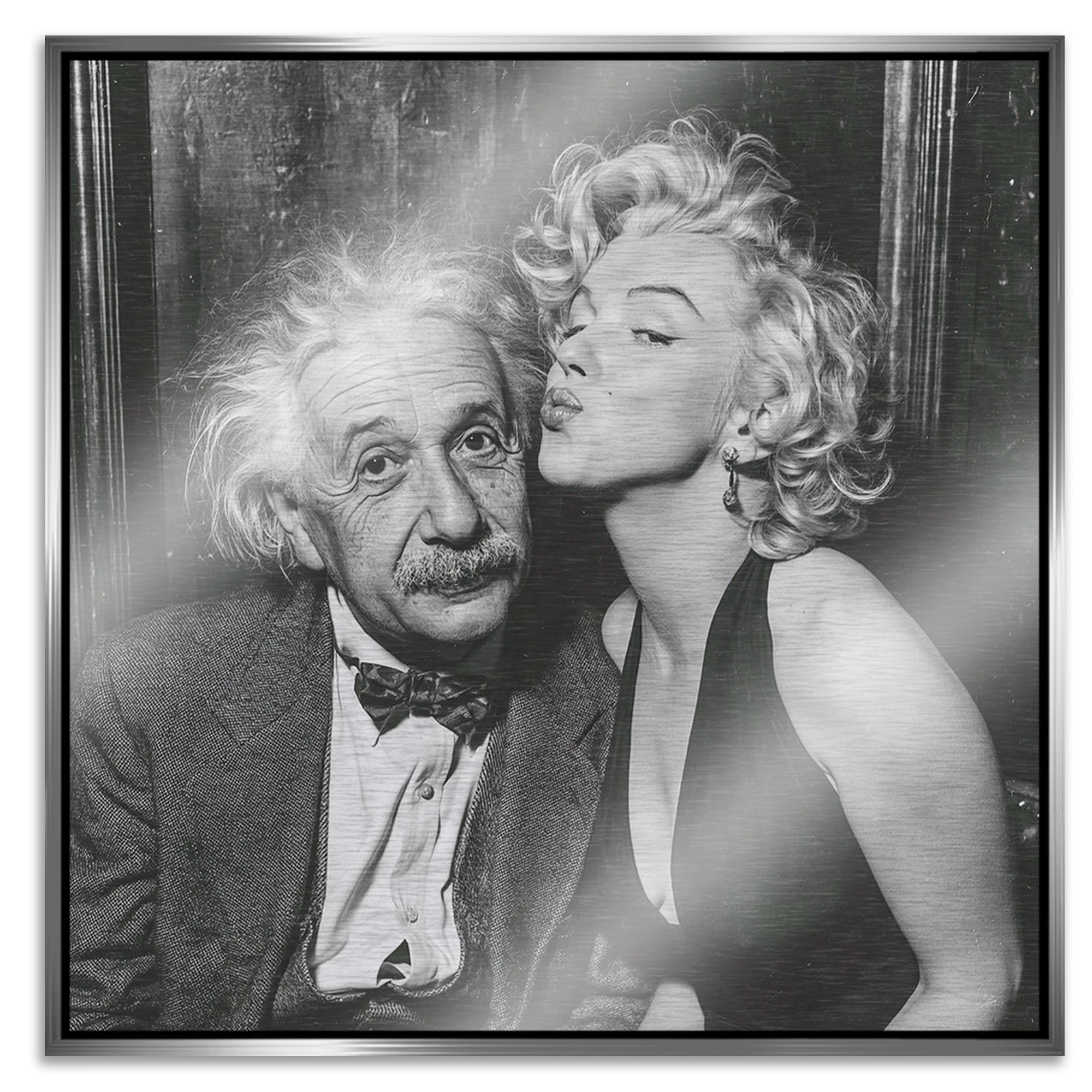 Einstein Monroe Secret Aluminiumbild gebürstet