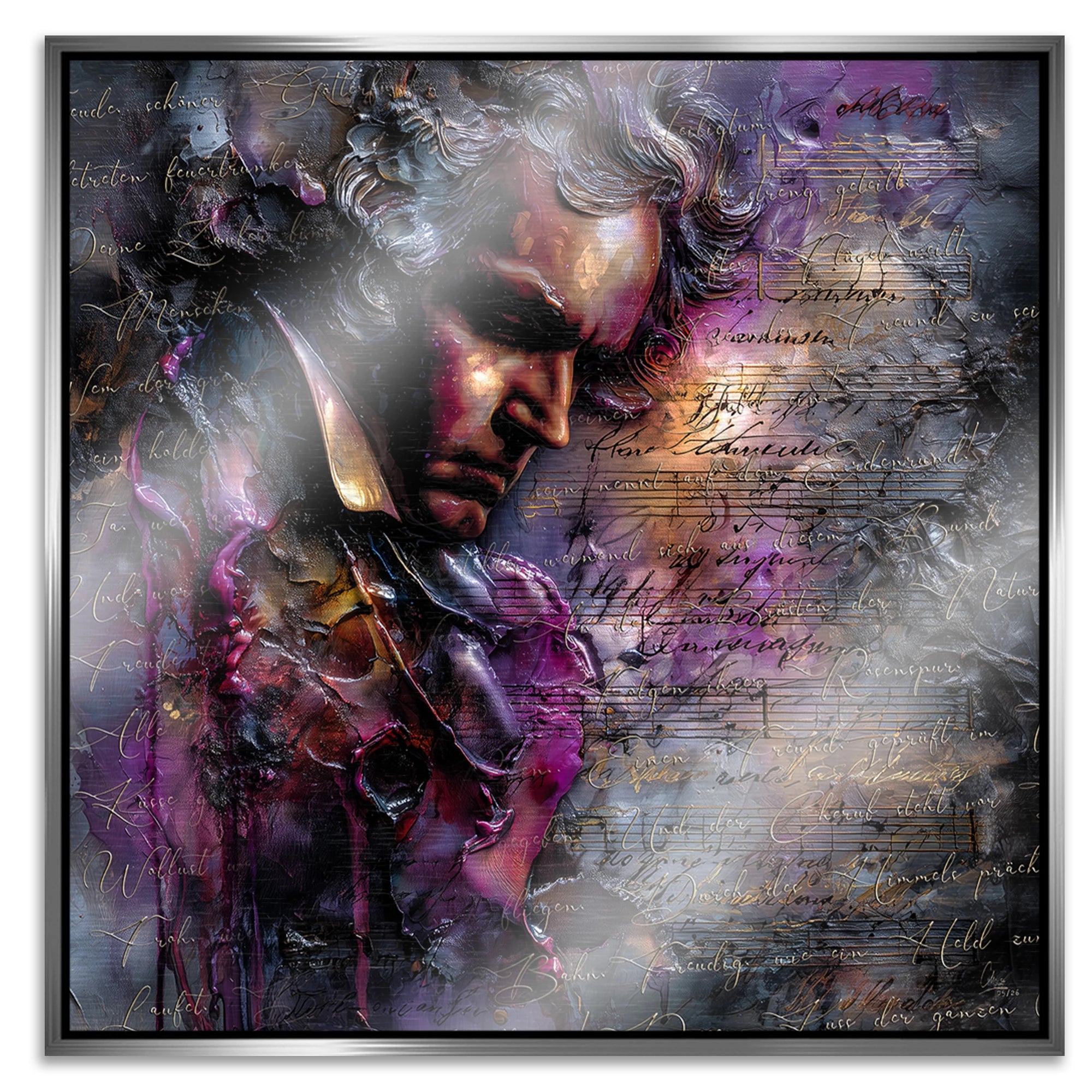 Beethoven Sinfonie Aluminiumbild gebürstet