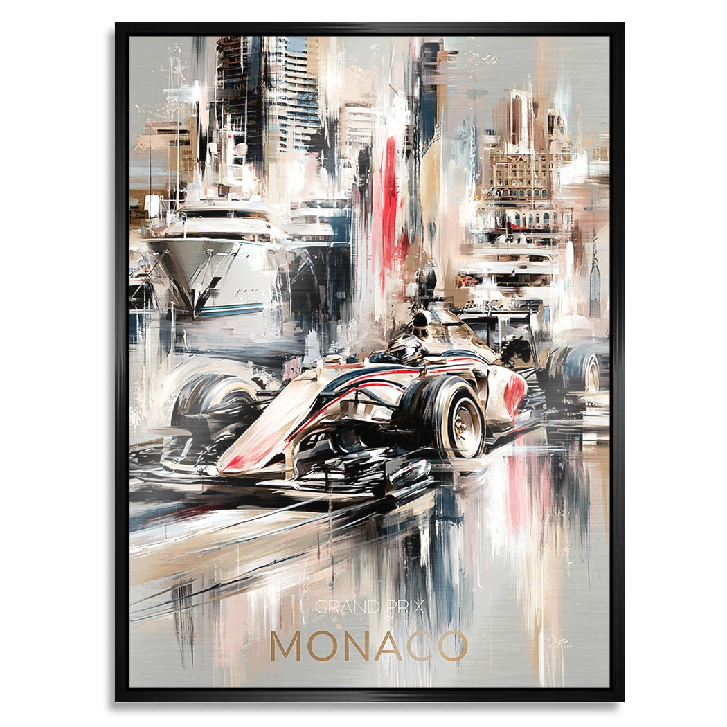 Monaco Formula Aluminiumbild gebürstet
