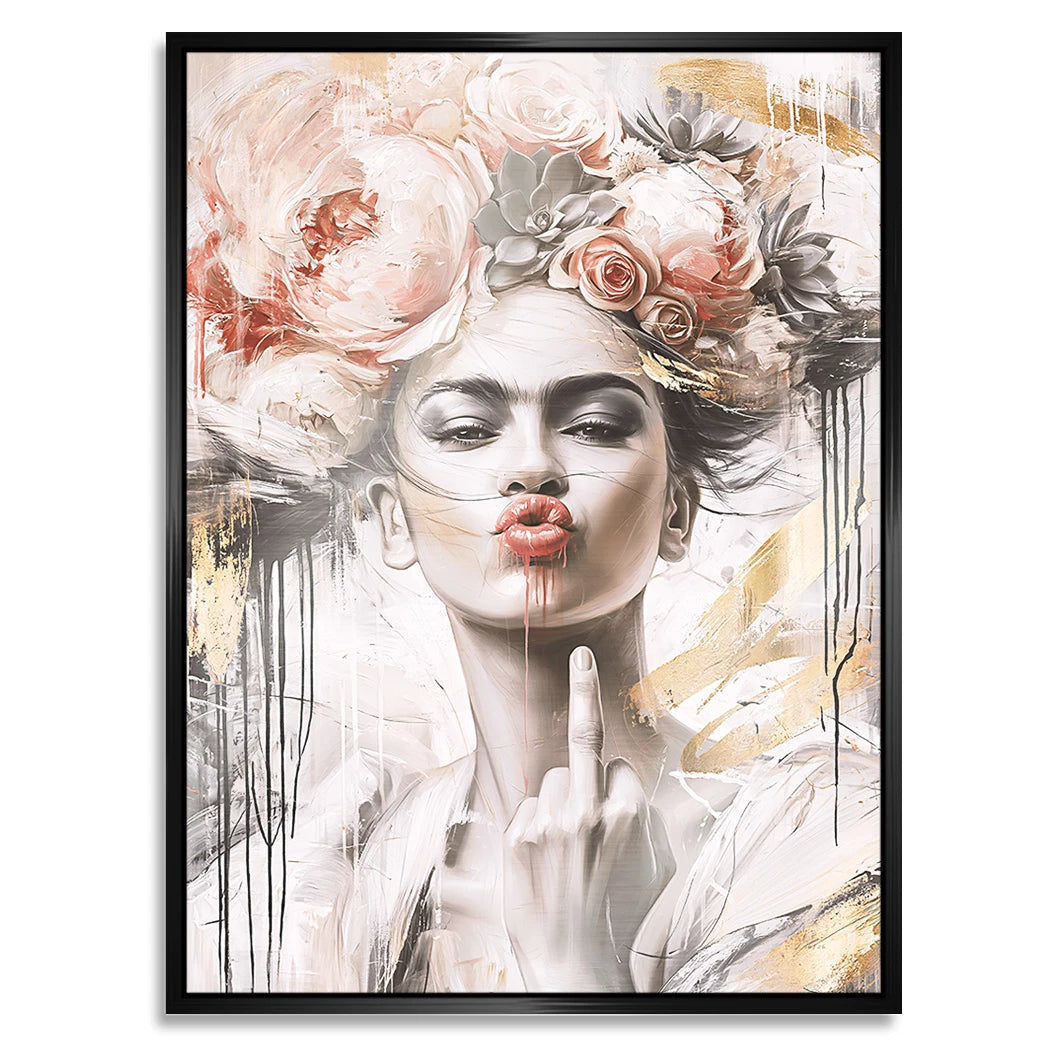 Frida Kahlo Attitude Aluminiumbild gebürstet