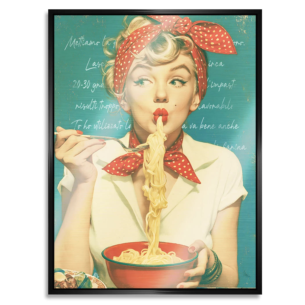 Marilyn Monroe Dolce Aluminiumbild gebürstet
