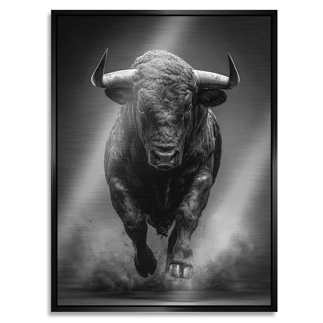 Stier Prestige Aluminiumbild gebürstet