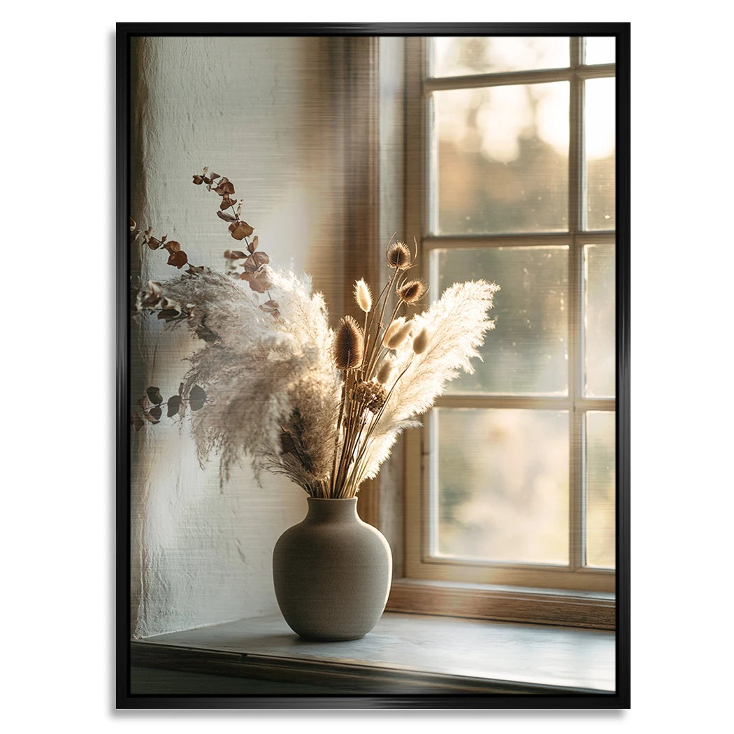Pampas Fensterlicht Aluminiumbild gebürstet