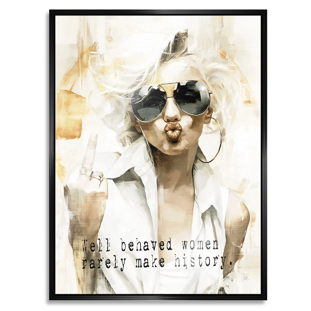 Marilyn Monroe Rebell Aluminiumbild gebürstet