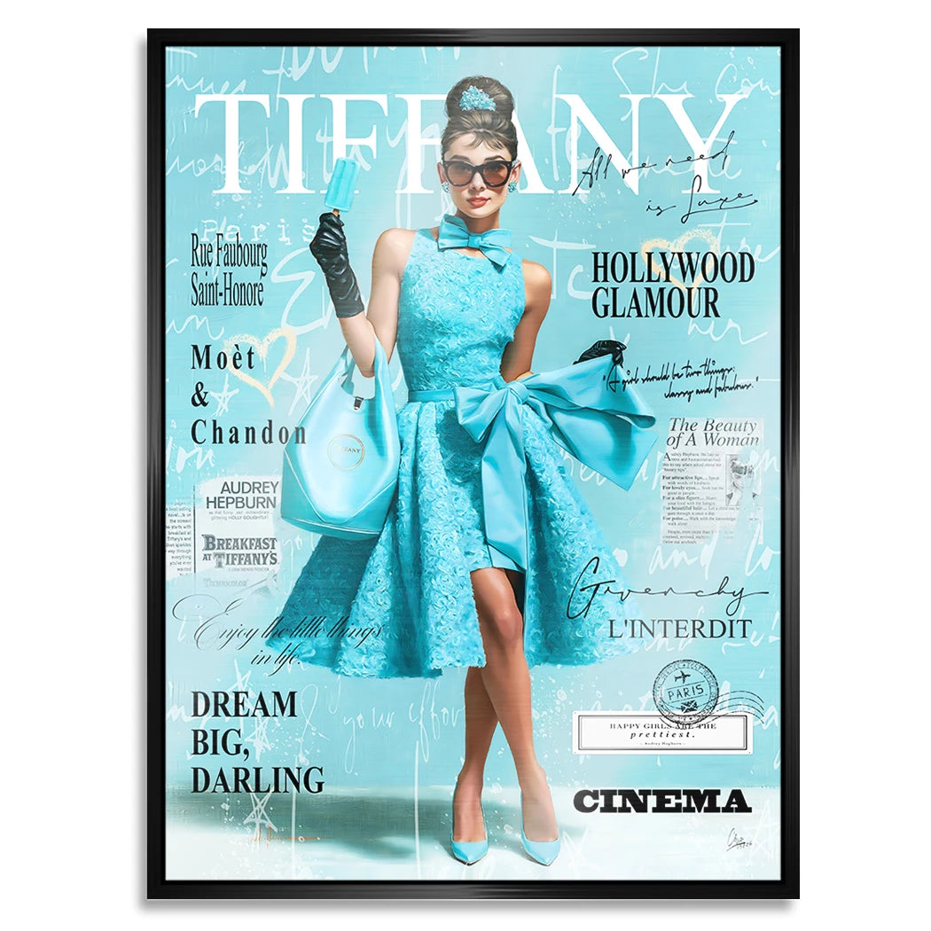 Audrey Tiffany Chic Aluminiumbild gebürstet