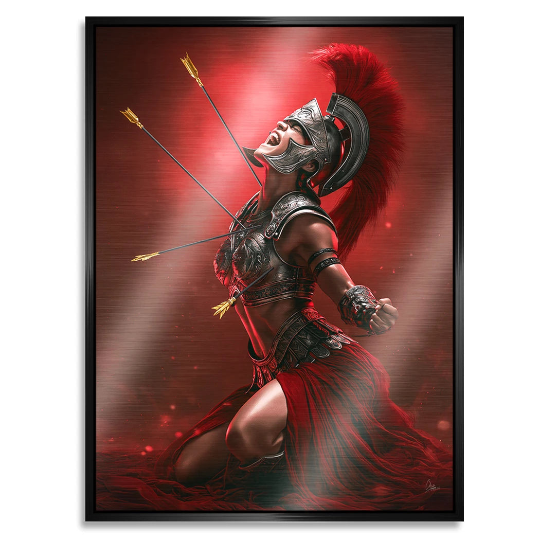 Die Gladiatorin Aluminiumbild gebürstet