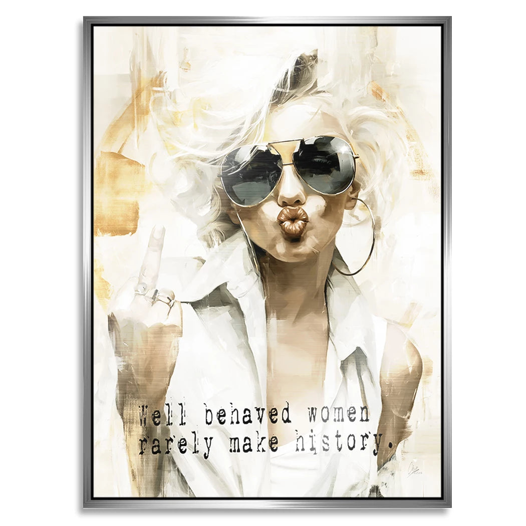 Marilyn Monroe Rebell Aluminiumbild gebürstet