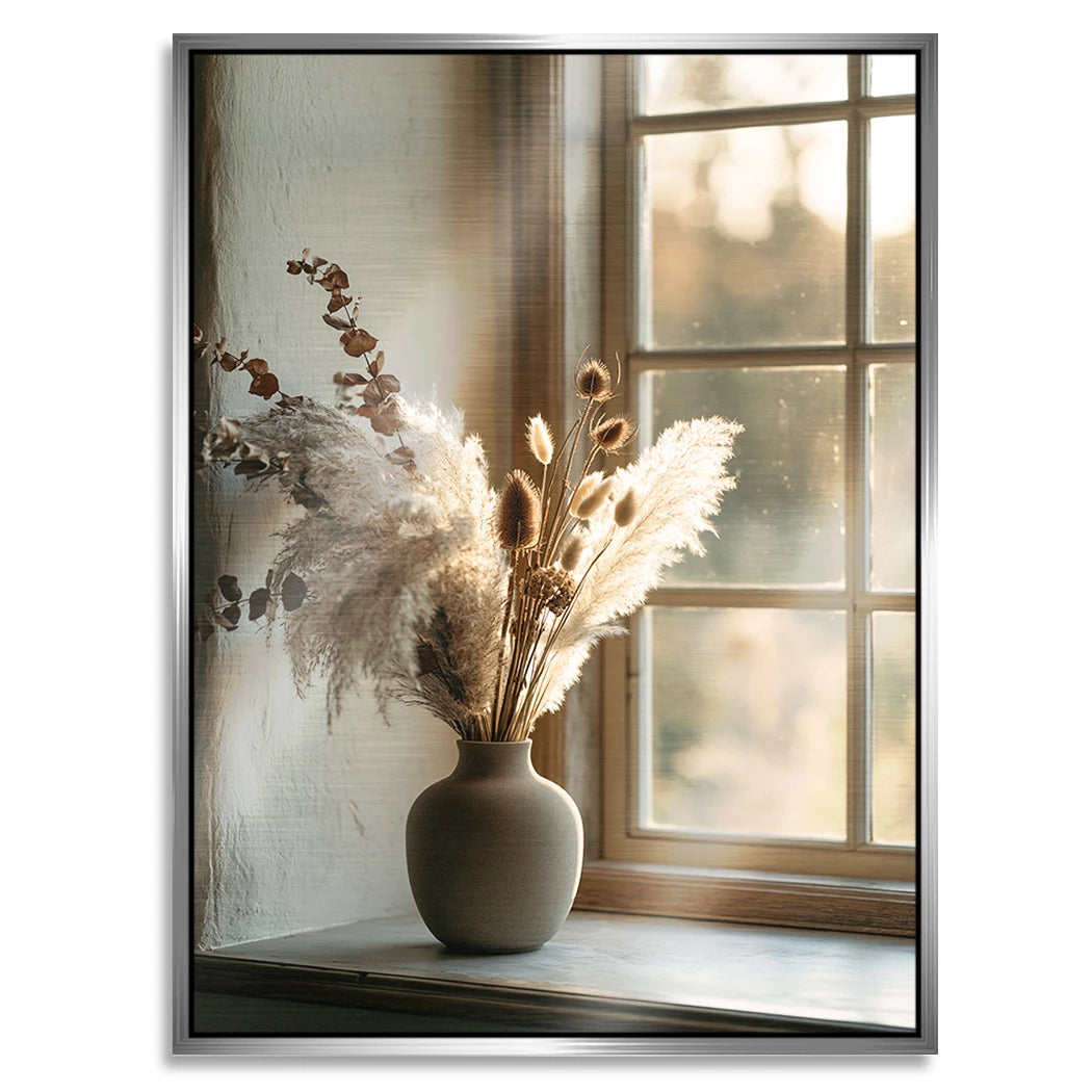 Pampas Fensterlicht Aluminiumbild gebürstet