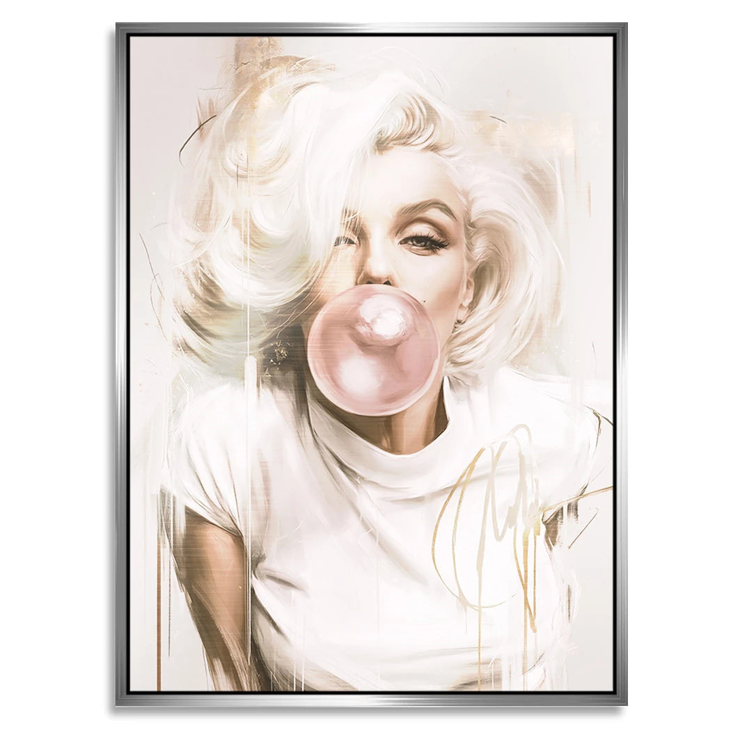 Marilyn Bubble Art Aluminiumbild gebürstet