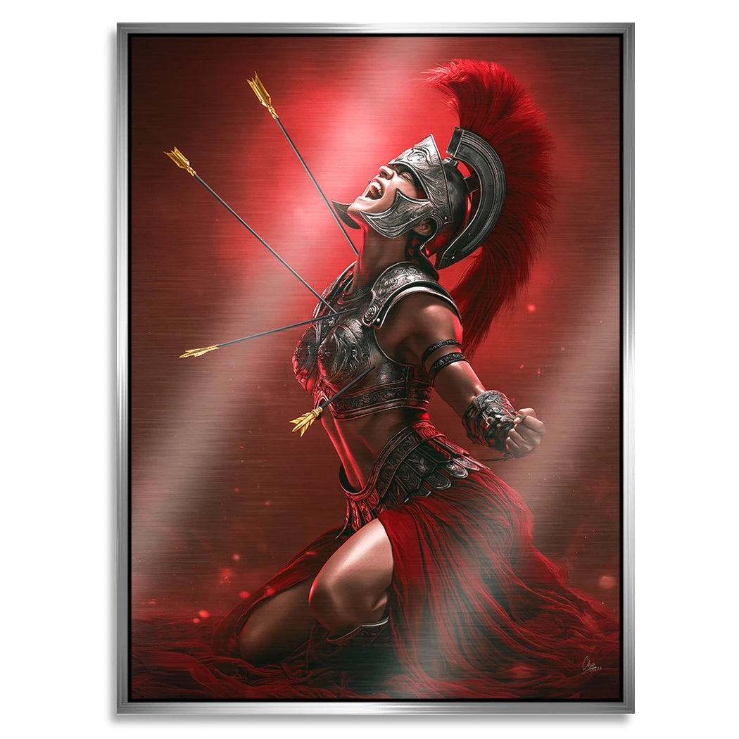 Die Gladiatorin Aluminiumbild gebürstet