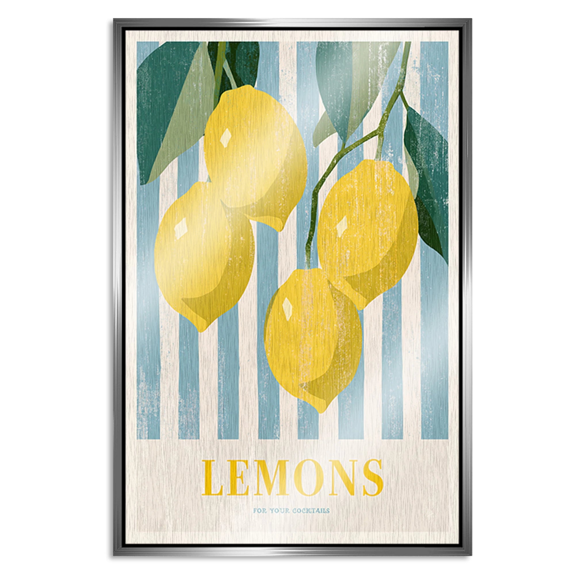 Lemons Cocktail Aluminiumbild gebürstet