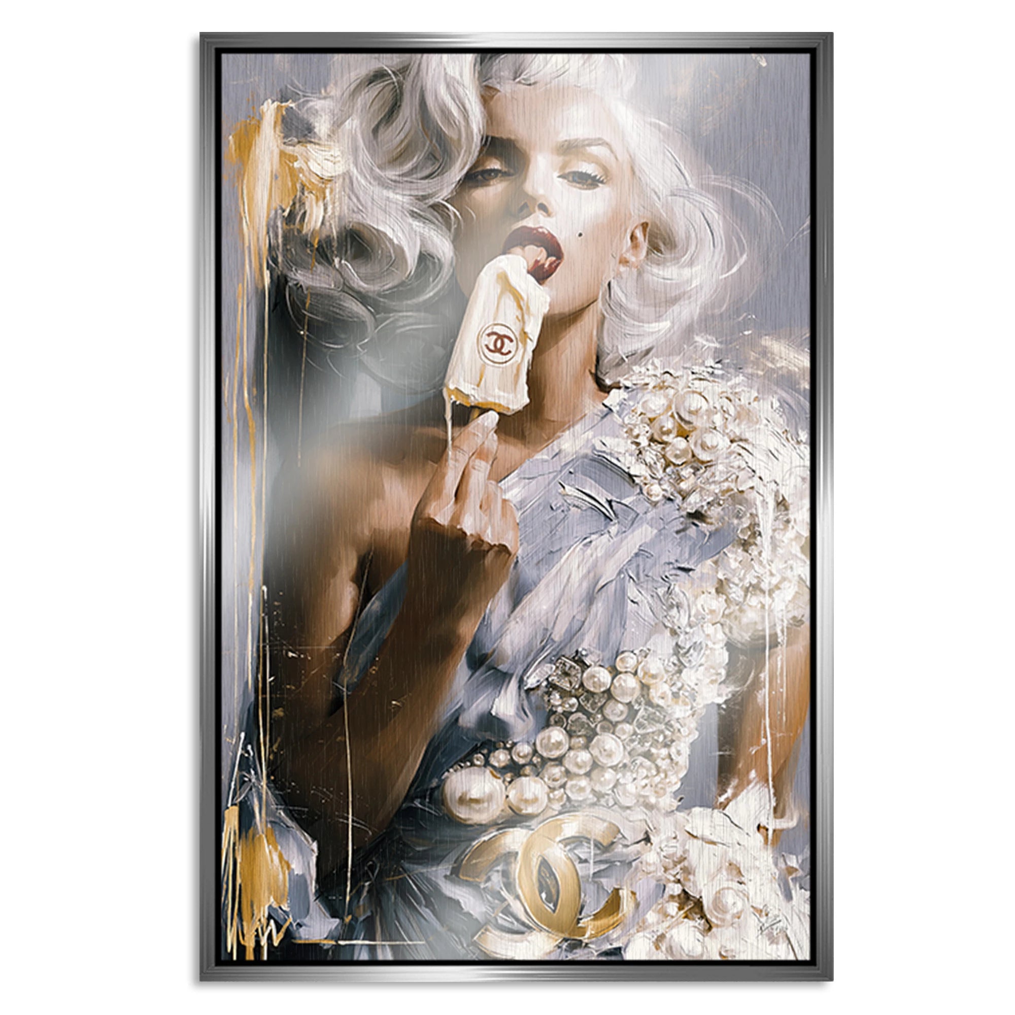 Marilyn Monroe Deluxe Aluminiumbild gebürstet