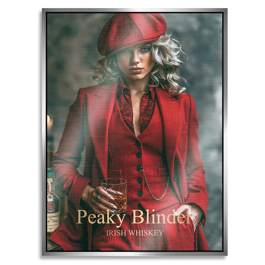 Peaky Blinder Lady Aluminiumbild gebürstet