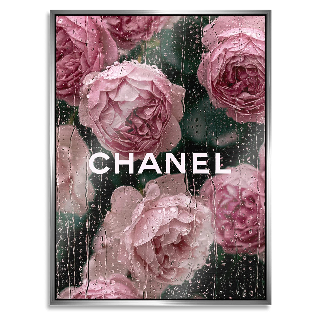 Chanel Rosenregen Aluminiumbild gebürstet