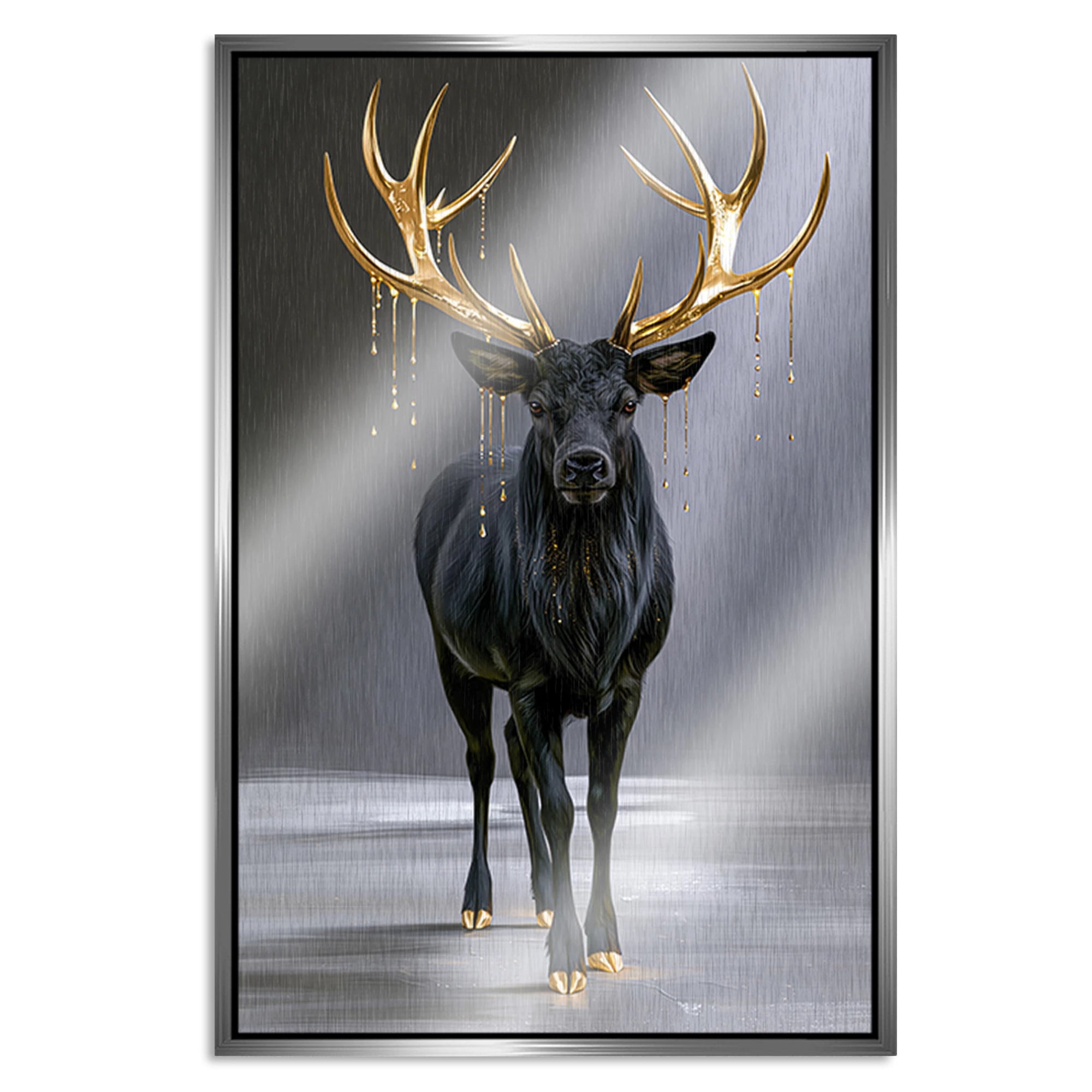 Hirsch Royal Aluminiumbild gebürstet