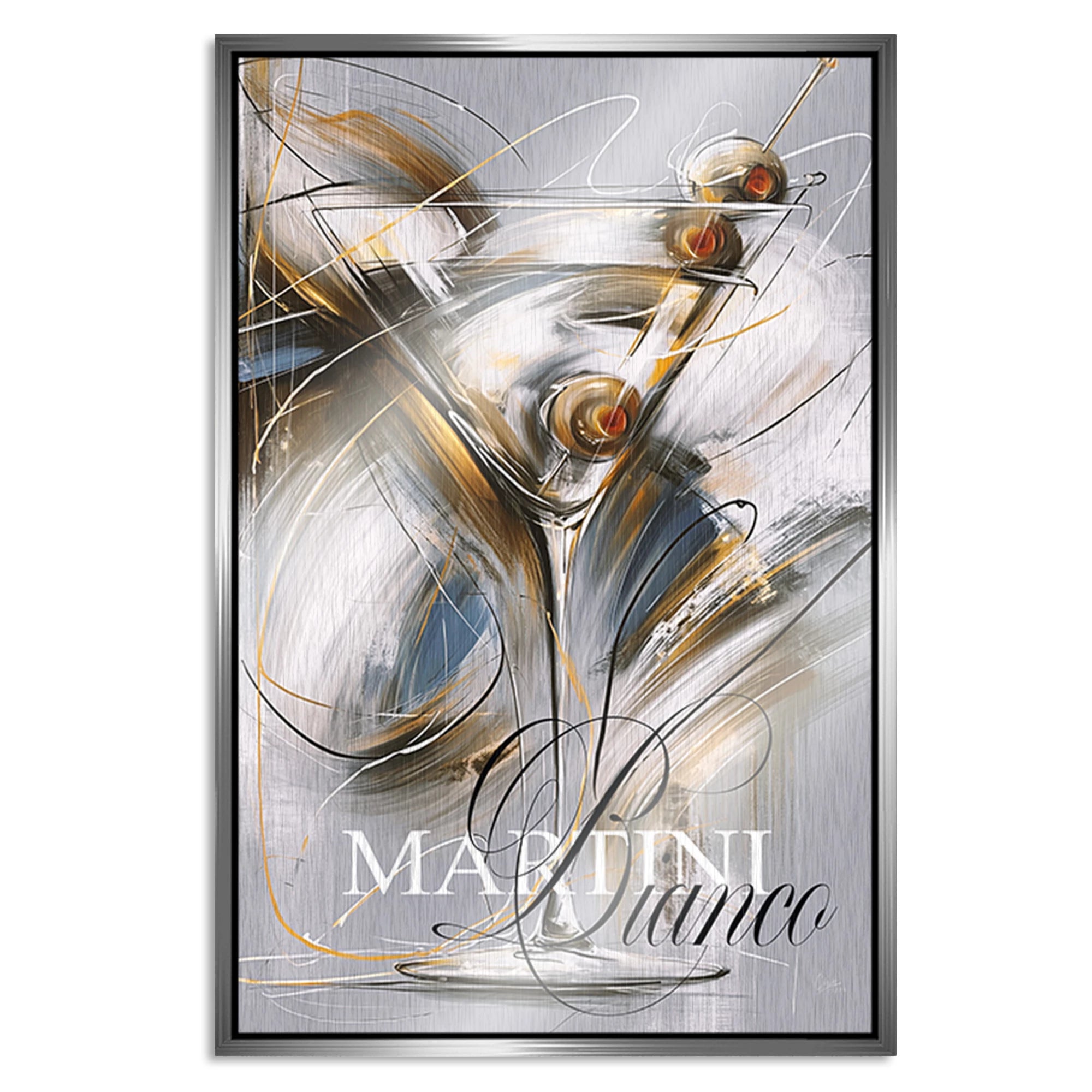 Martini Bianco Aluminiumbild gebürstet