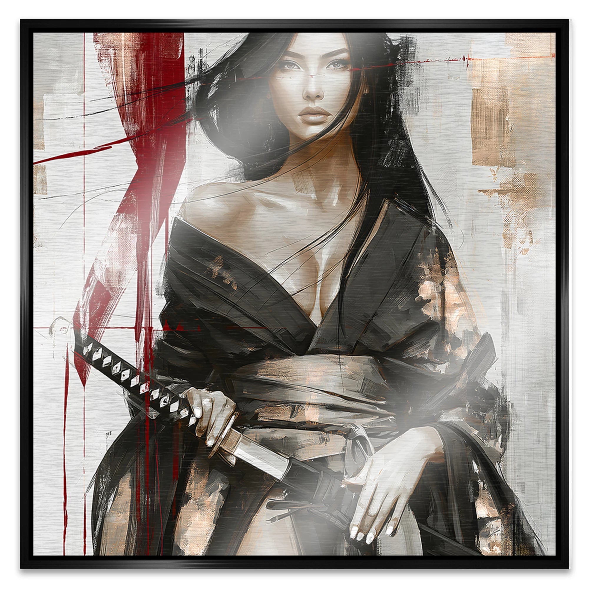 Scarlet Katana Aluminiumbild gebürstet