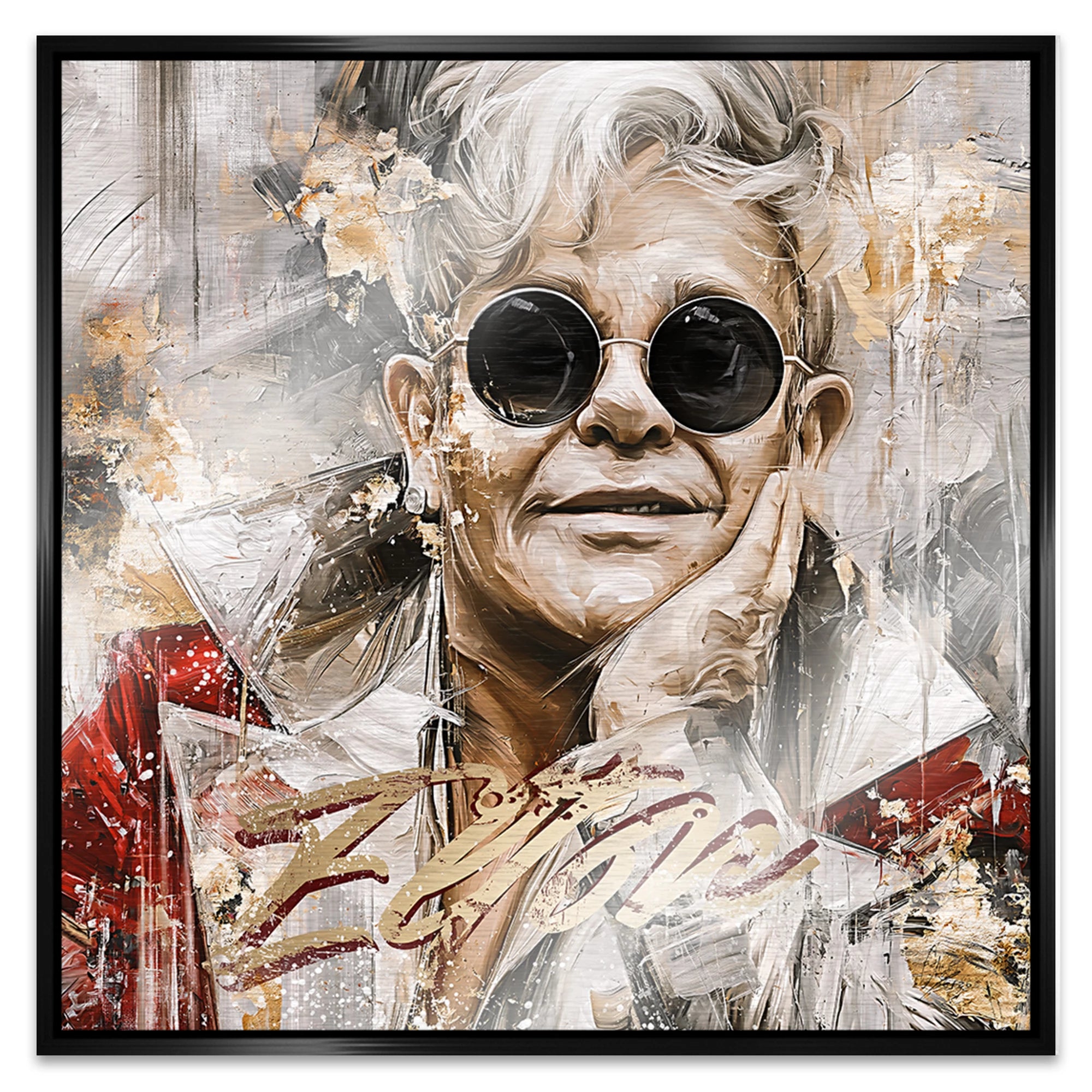 Elton John Rocketman Aluminiumbild gebürstet