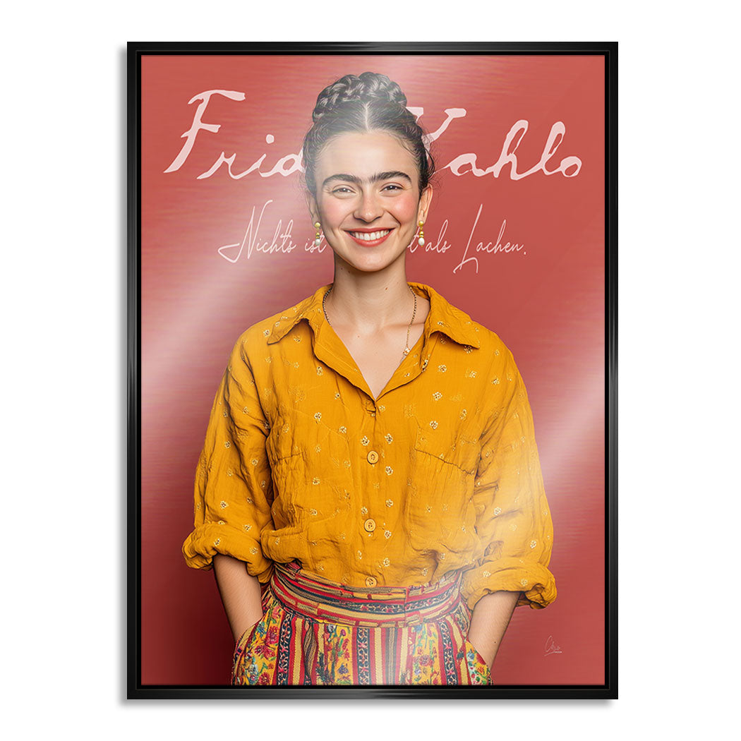 Das Lachen der Frida Alu Gebürstet Bild