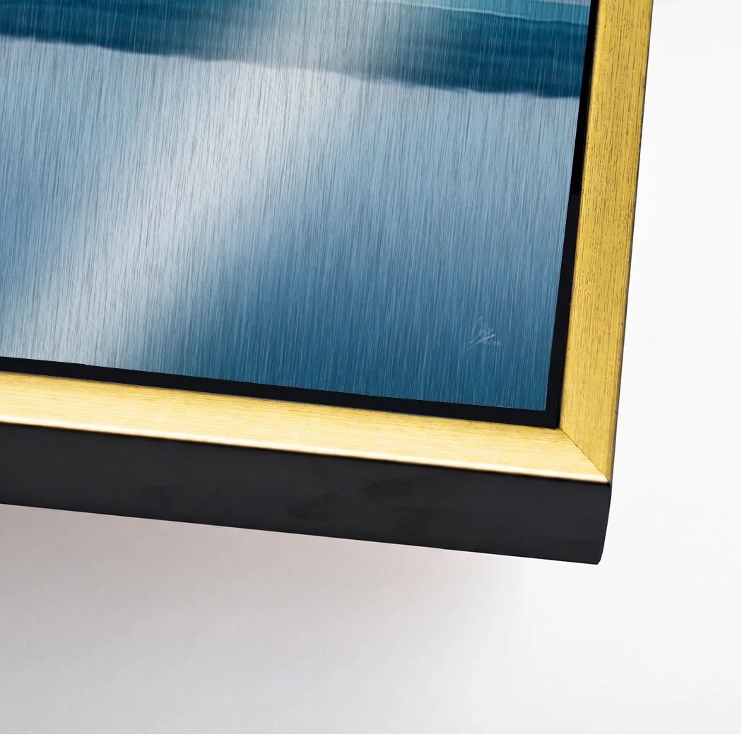 Blue Silence Aluminiumbild gebürstet