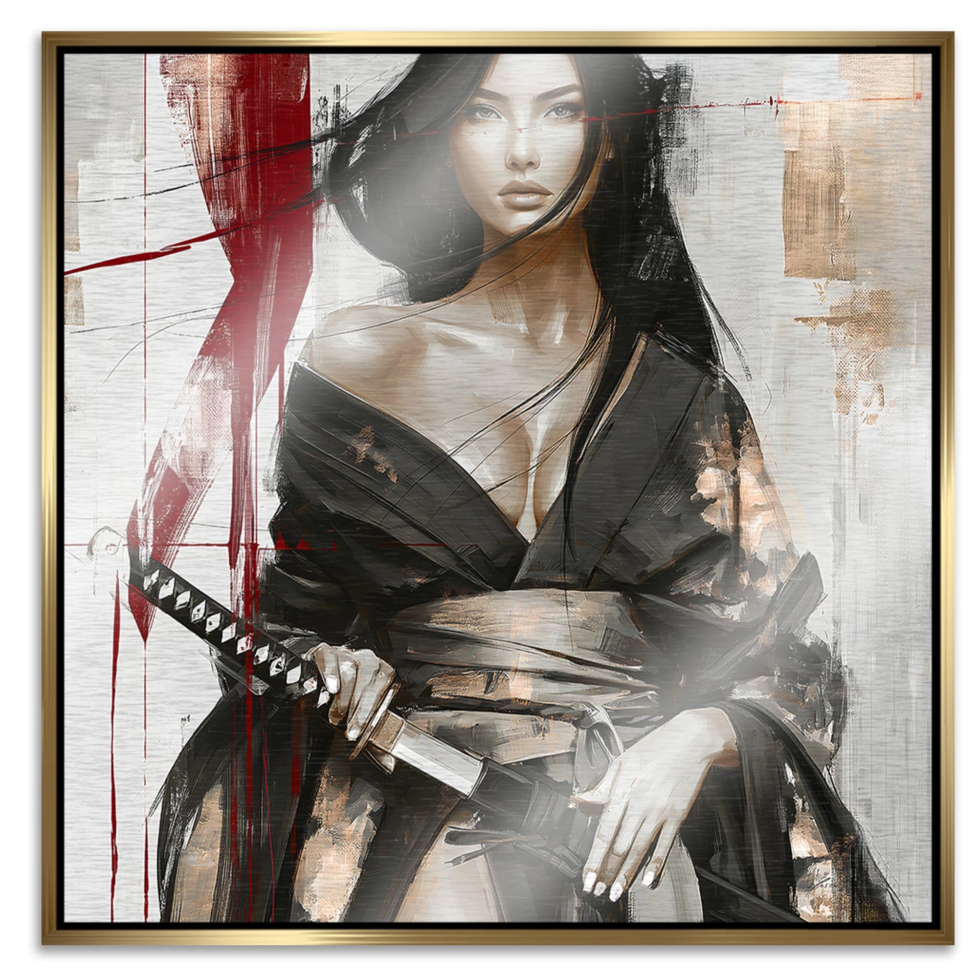 Scarlet Katana Aluminiumbild gebürstet