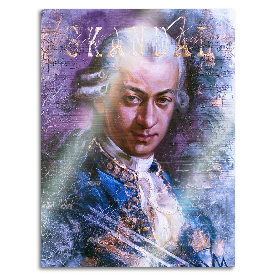 Rock me Amadeus Aluminiumbild gebürstet