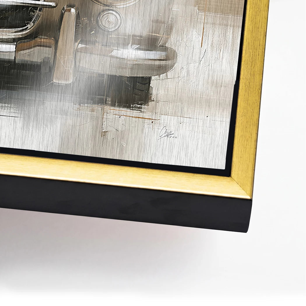 Mercedes 300SL Legende Aluminiumbild gebürstet