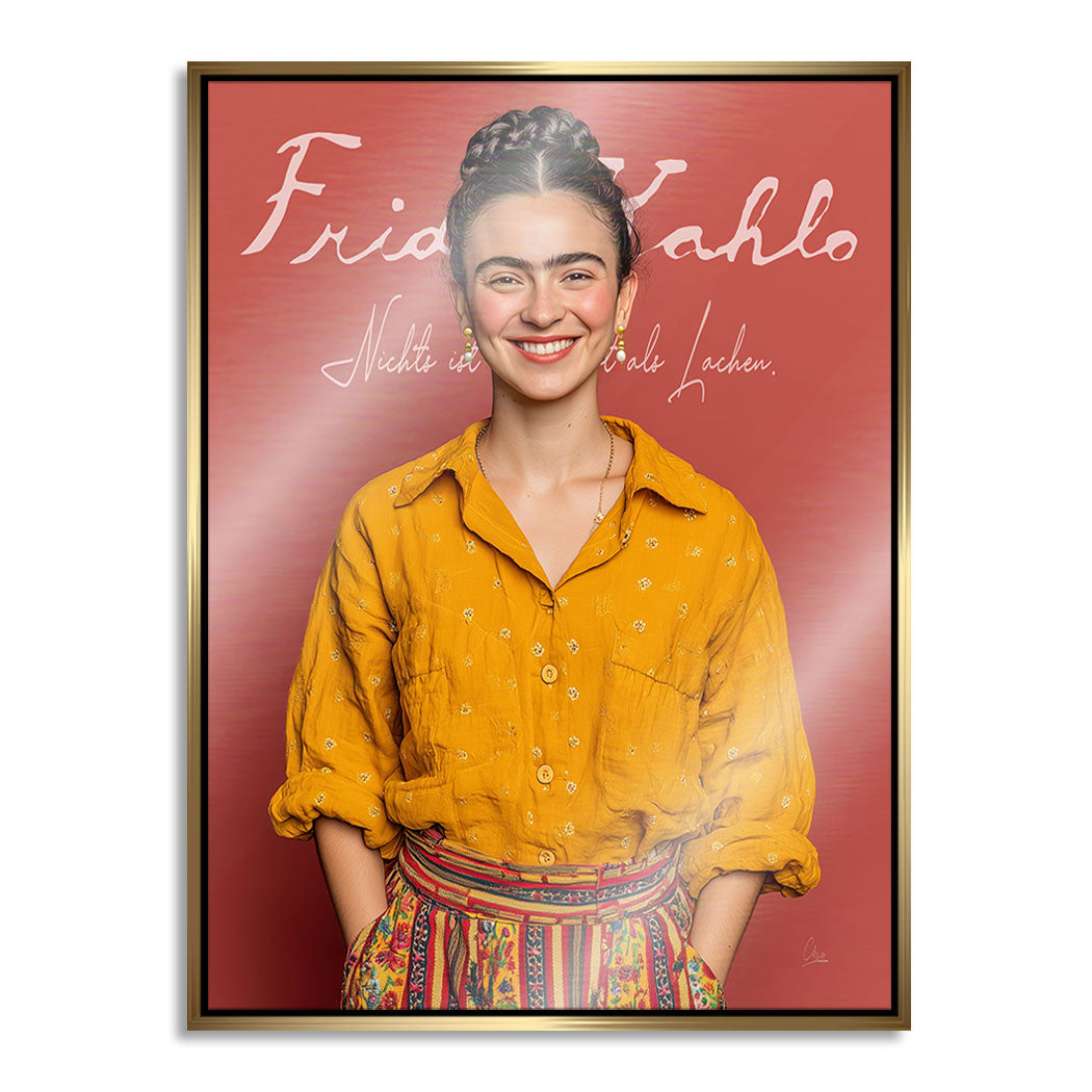 Das Lachen der Frida Alu Gebürstet Bild