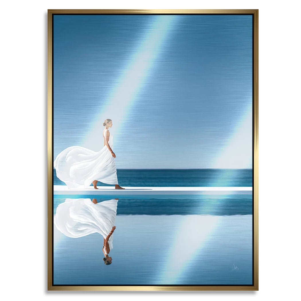Blue Silence Aluminiumbild gebürstet