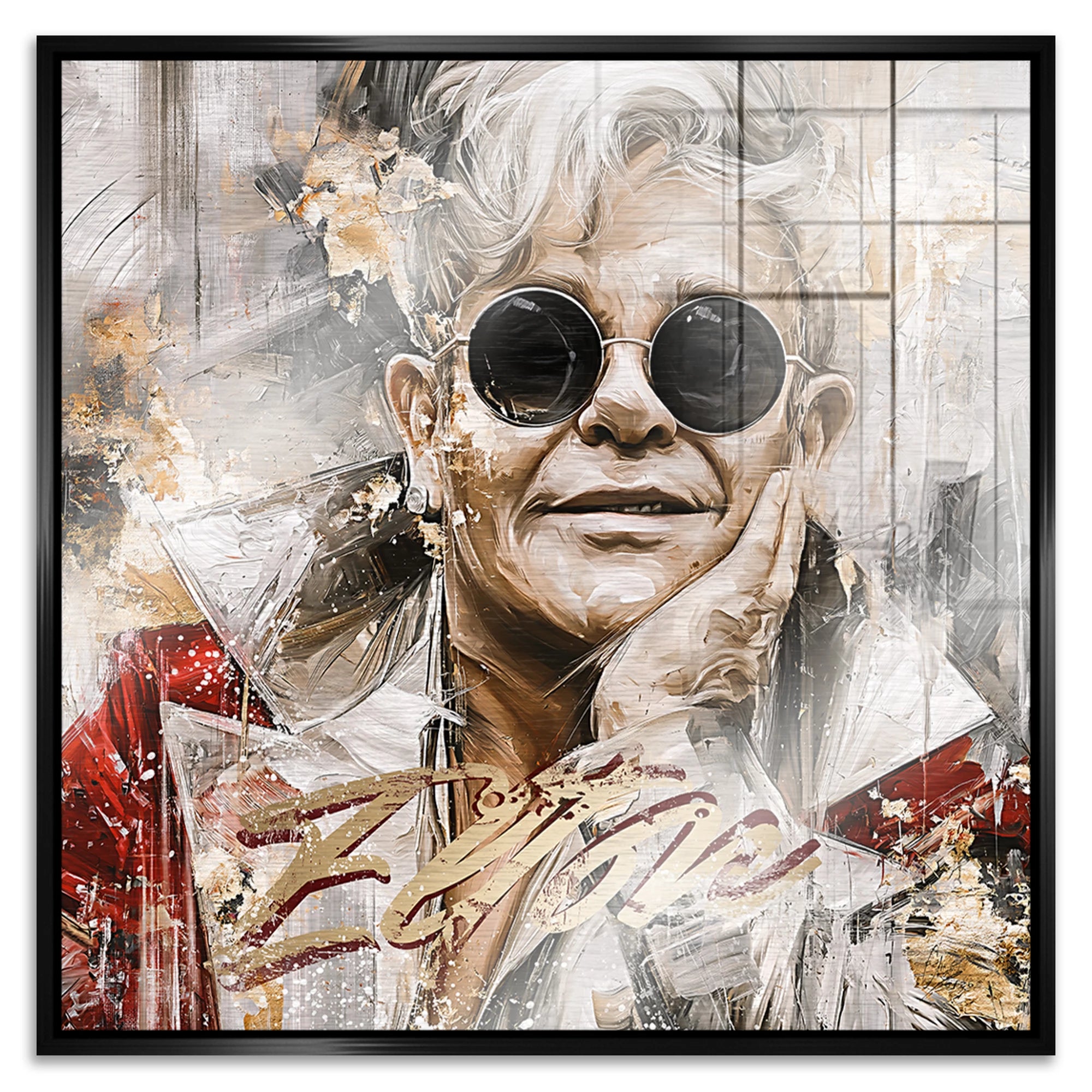 Elton John Rocketman Aluminiumbild gebürstet