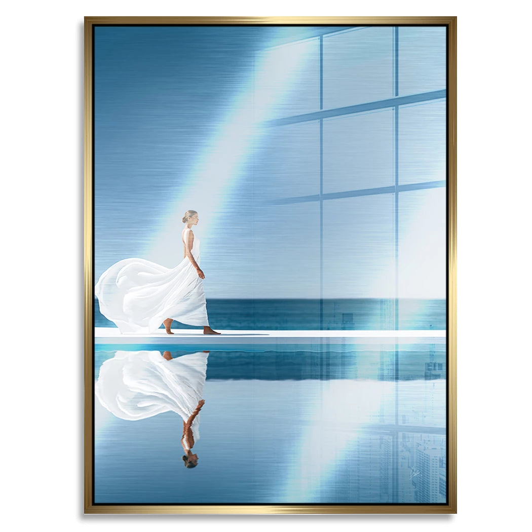 Blue Silence Aluminiumbild gebürstet