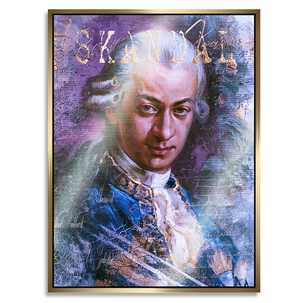 Rock me Amadeus Aluminiumbild gebürstet