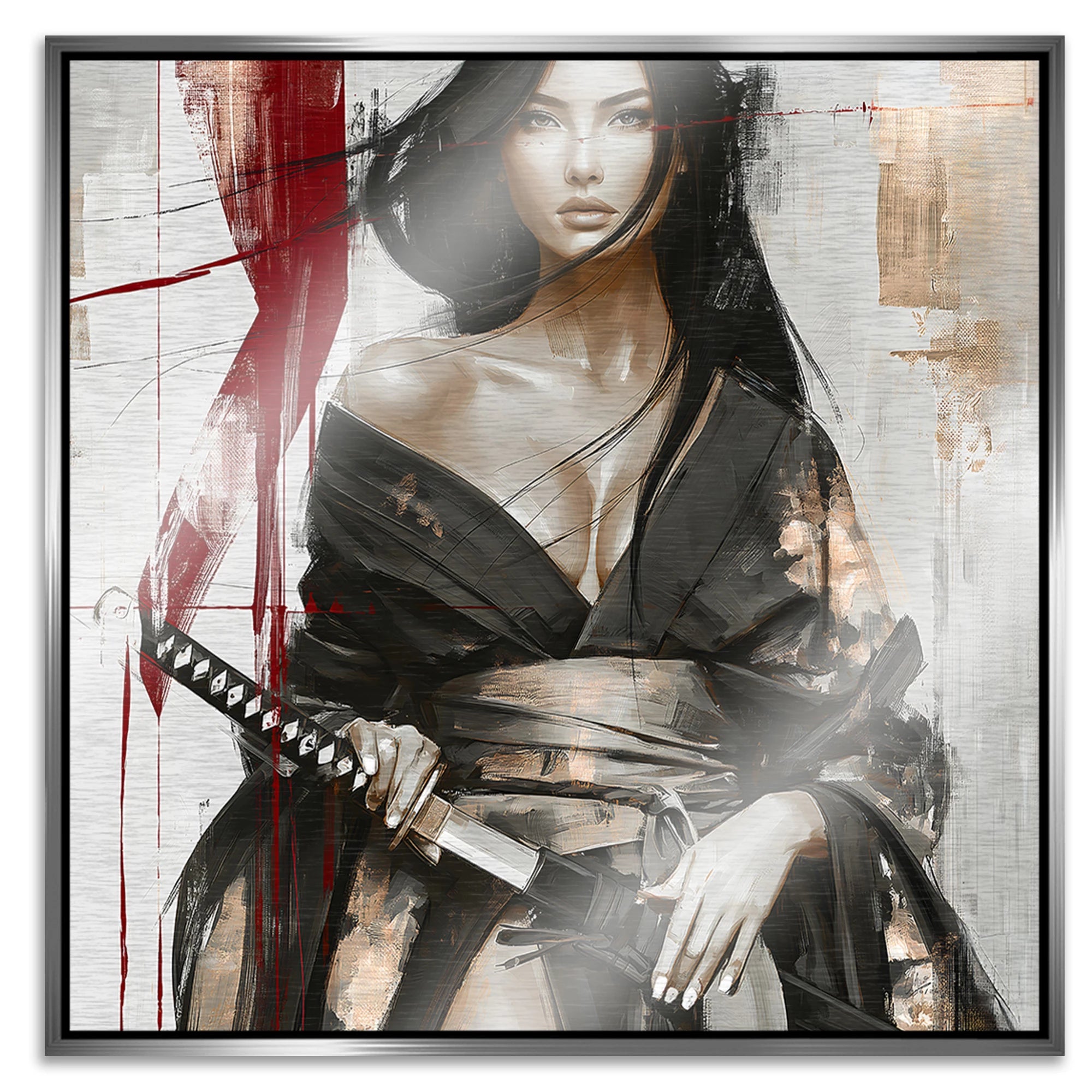 Scarlet Katana Aluminiumbild gebürstet