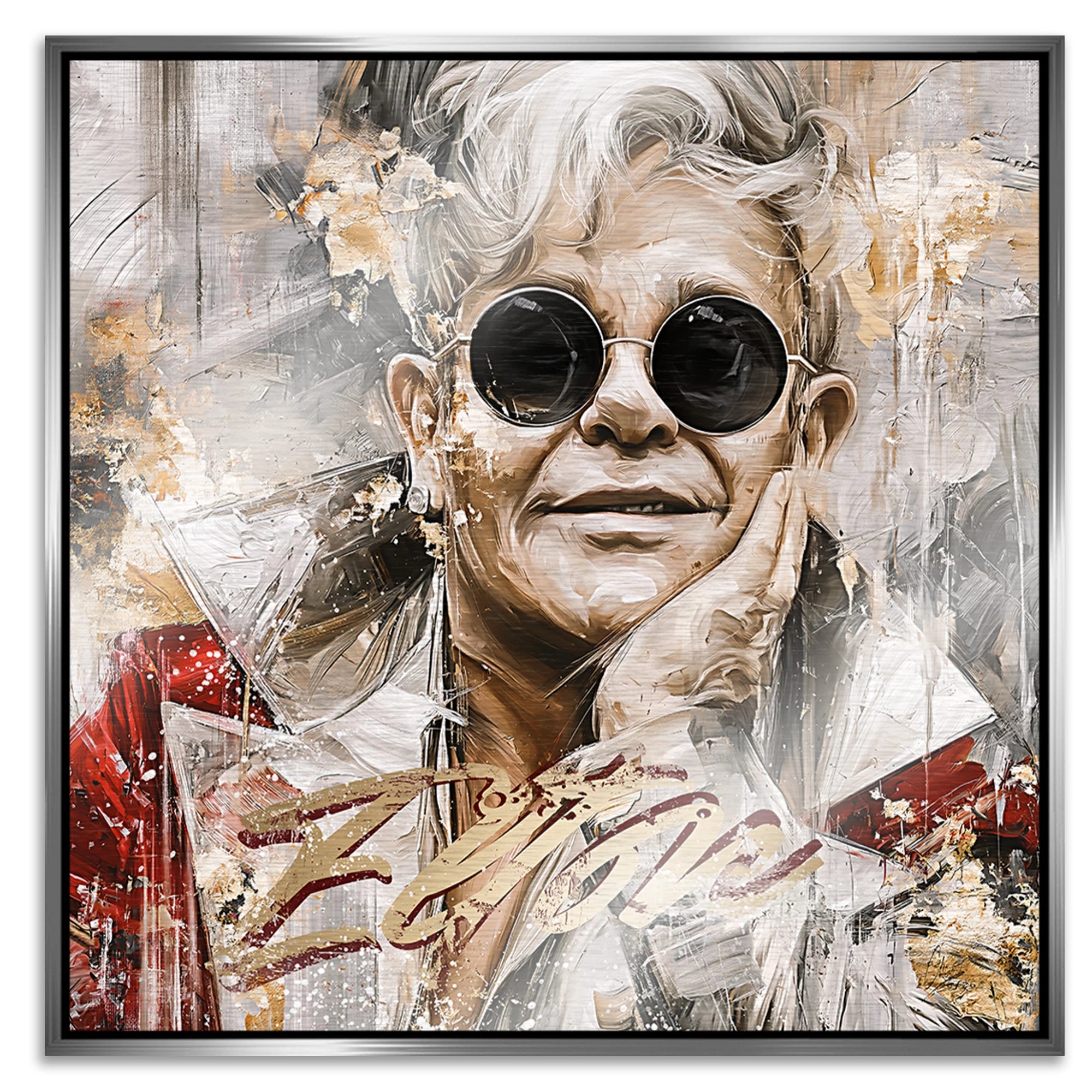 Elton John Rocketman Aluminiumbild gebürstet