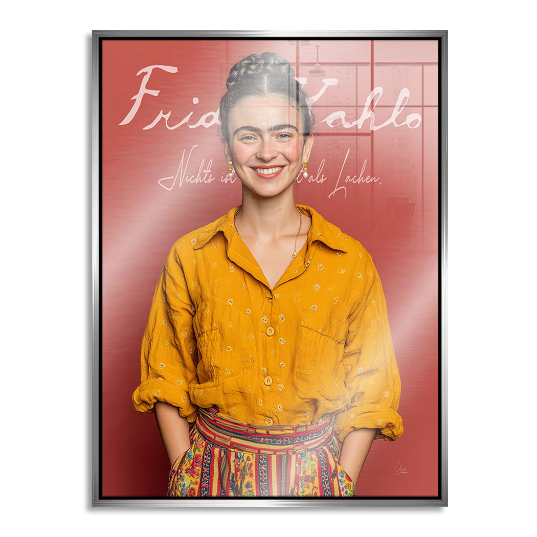 Das Lachen der Frida Alu Gebürstet Bild