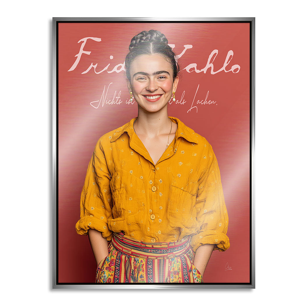Das Lachen der Frida Alu Gebürstet Bild