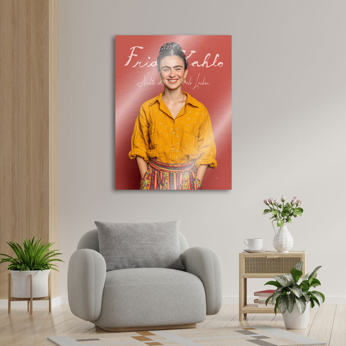 Das Lachen der Frida Alu Gebürstet Bild